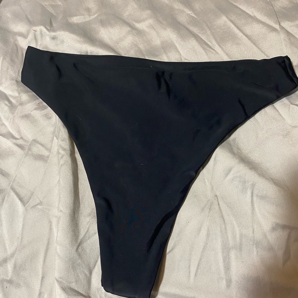 Black, high waisted, high hips, thong, Brazilian cheeky, sexy bikini bottoms